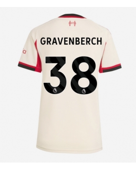 Billige Fotballdrakt Liverpool Ryan Gravenberch #38 Replika Bortedrakt Dame 2025-26 Kortermet Billige Fotballdrakt Liverpool Ryan Gravenberch #38 Replika Bortedrakt Dame 2025-26 Kortermet